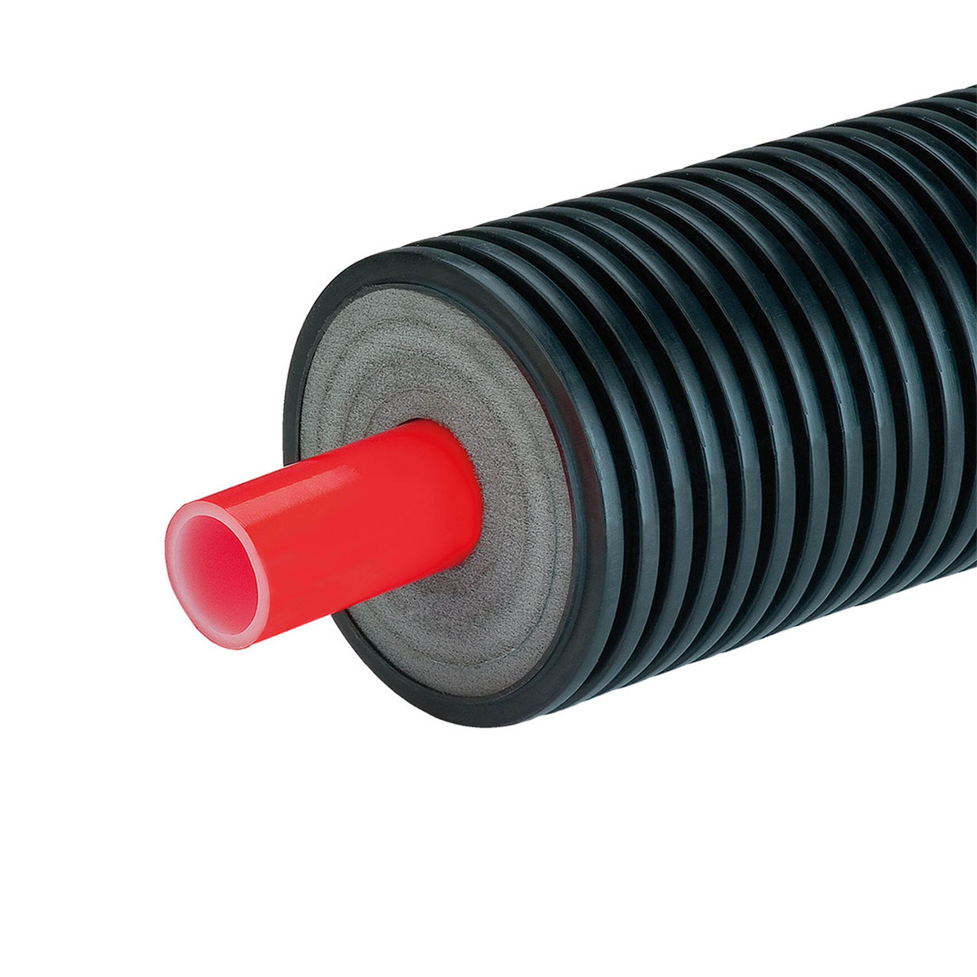 PB Tub - Ligne simple-Pré-isolé PEX Chauff. ECFS Gaine Ø 175 - PER 75x90 - RESOvert