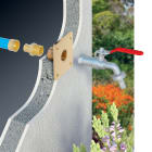 PB Tub - Plaque Extérieure Laiton 62x62mm-FF1/2" Pour raccordement d'arrivée d'eau