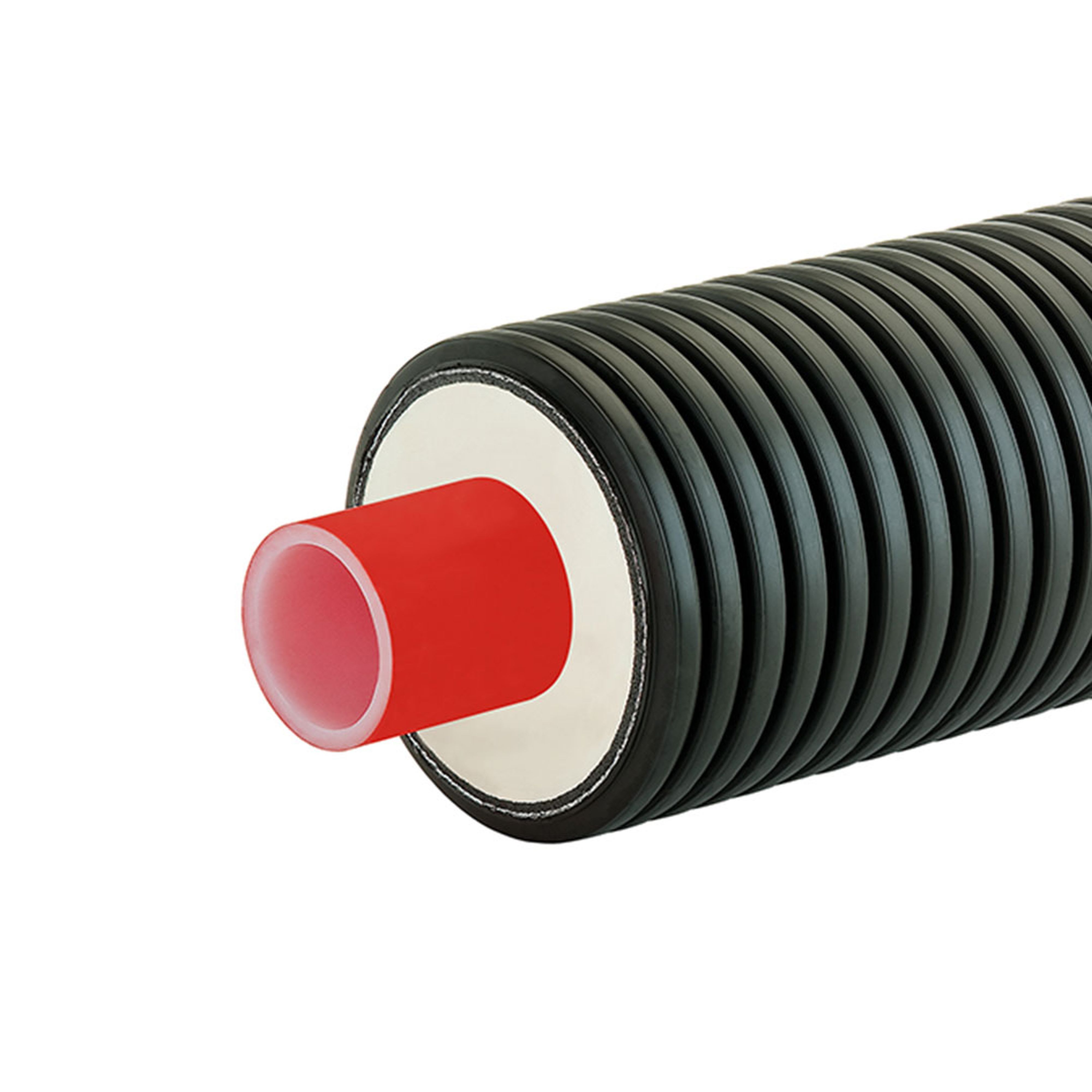 PB Tub - Ligne simple-Pré-isolé PUR Chauffage Gaine Ø 125 - PER 20x25 - RESOvert