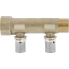 PB Tub - Collecteur R 3/4"-PER Ø16- 2 dériv. 1/2" Racc. SERTIpress intégrés-Entraxe 50mm