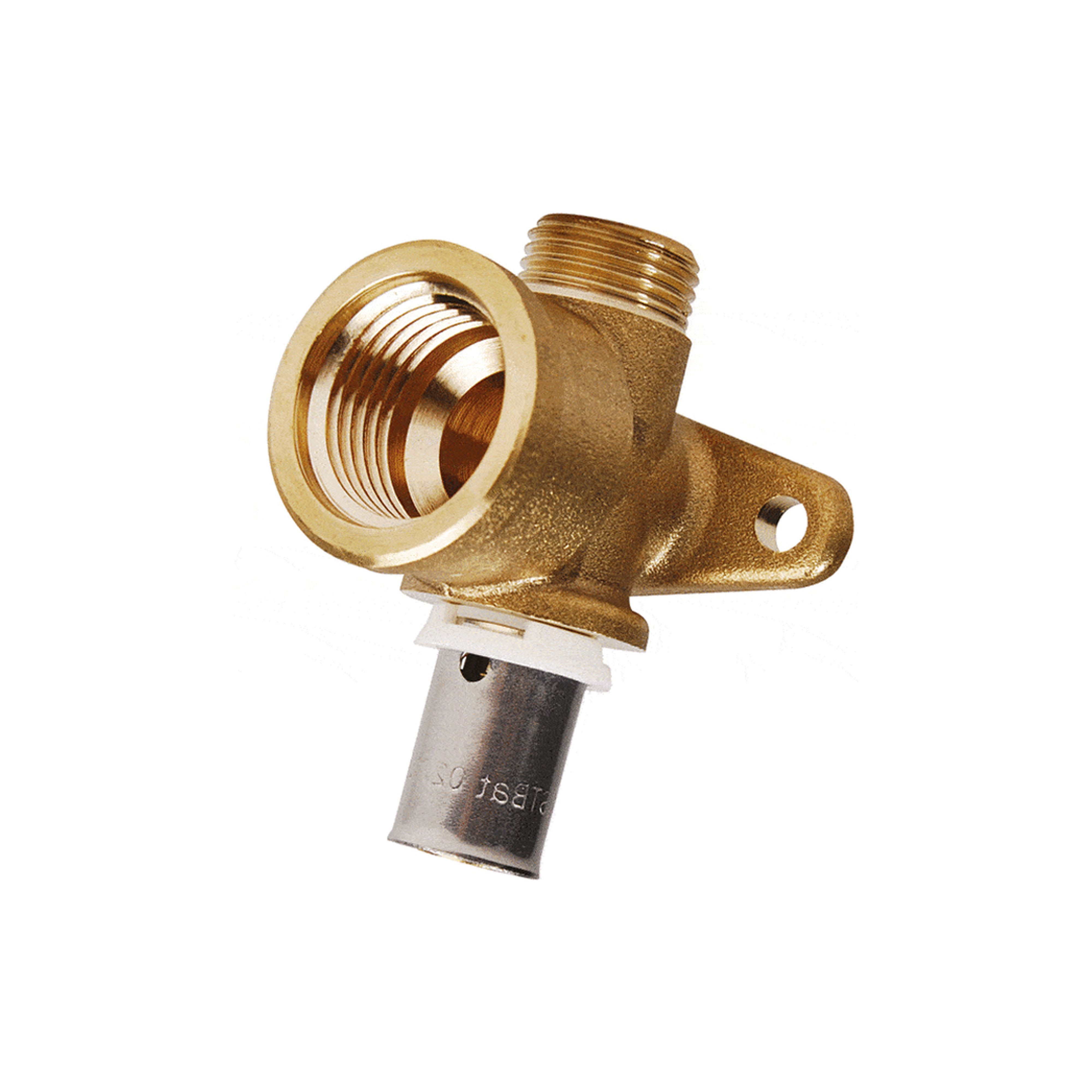 PB Tub - Té à applique M3/8"-F1/2" PER 13x16 Raccord SERTIpress type radial