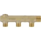 PB Tub - Collecteur Simple 3/4"-3 dériv.1/2"-Avec prise purgeur 3/8"- Entraxe 50mm-Ø 25mm