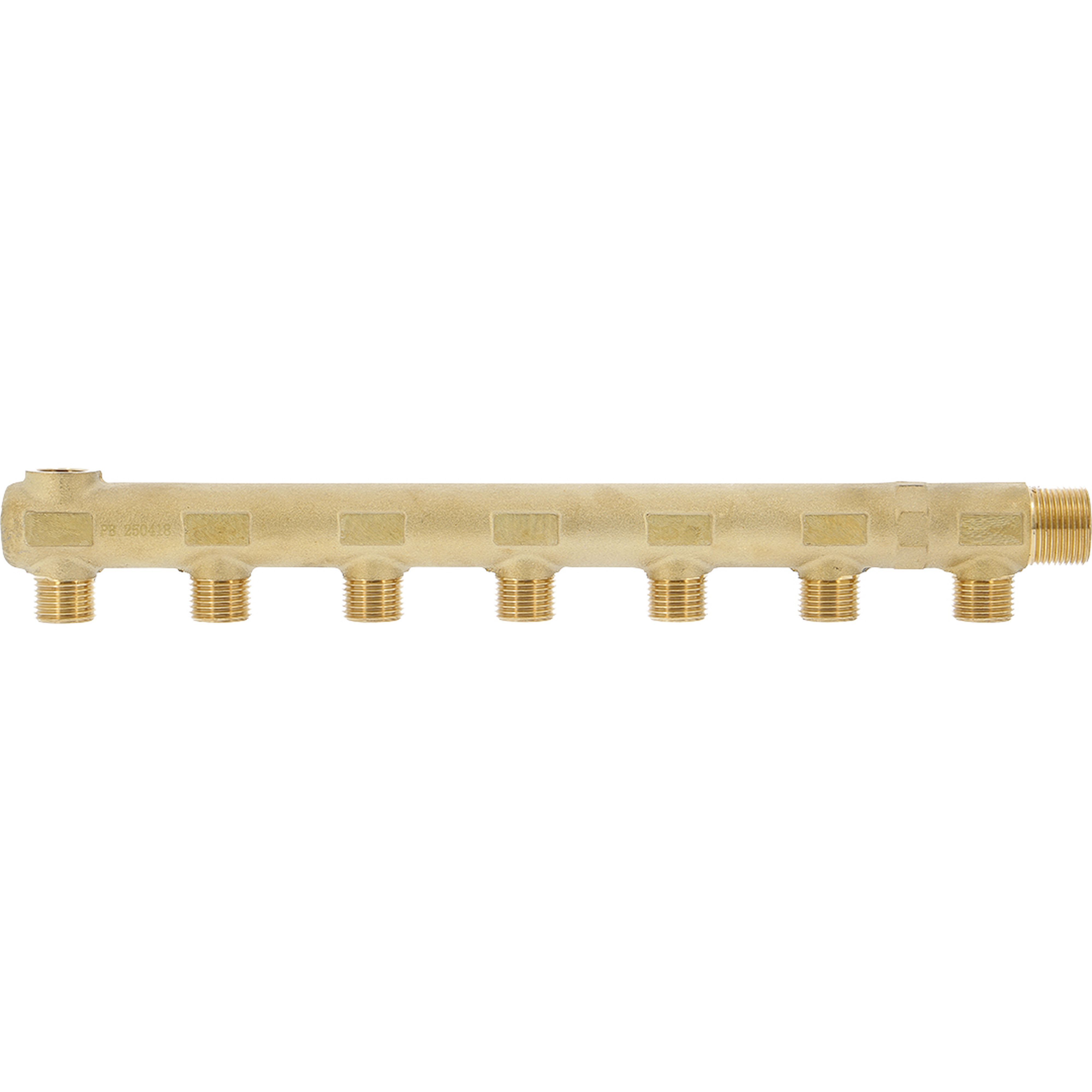 PB Tub - Collecteur Simple 3/4"-7 dériv.1/2"-Avec prise purgeur 3/8"- Entraxe 50mm-Ø 28mm