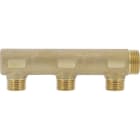 PB Tub - Collecteur Simple 3/4"-3 dériv.1/2"-Sans prise purgeur- Entraxe 50mm-Ø 27mm