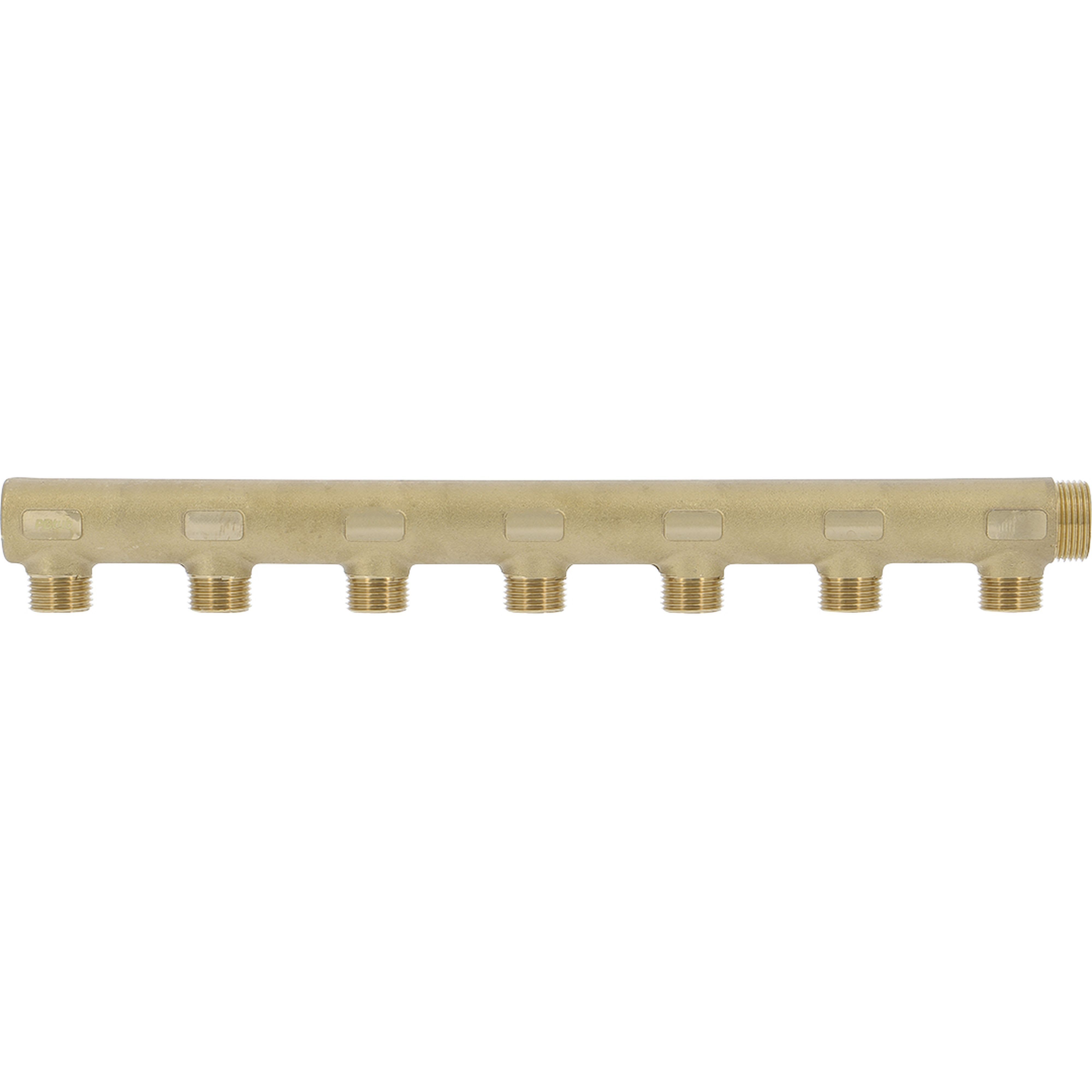 PB Tub - Collecteur Simple 3/4"-7 dériv.1/2"-Sans prise purgeur- Entraxe 50mm-Ø 27mm