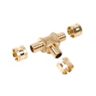 PB Tub - Té Egal PER Ø 20x25 mm Raccord à glissement laiton SERTIgliss