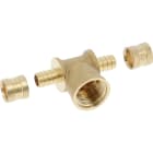 PB Tub - Té Femelle 1/2" - PER Ø 16x20 mm Raccord à glissement laiton SERTIgliss