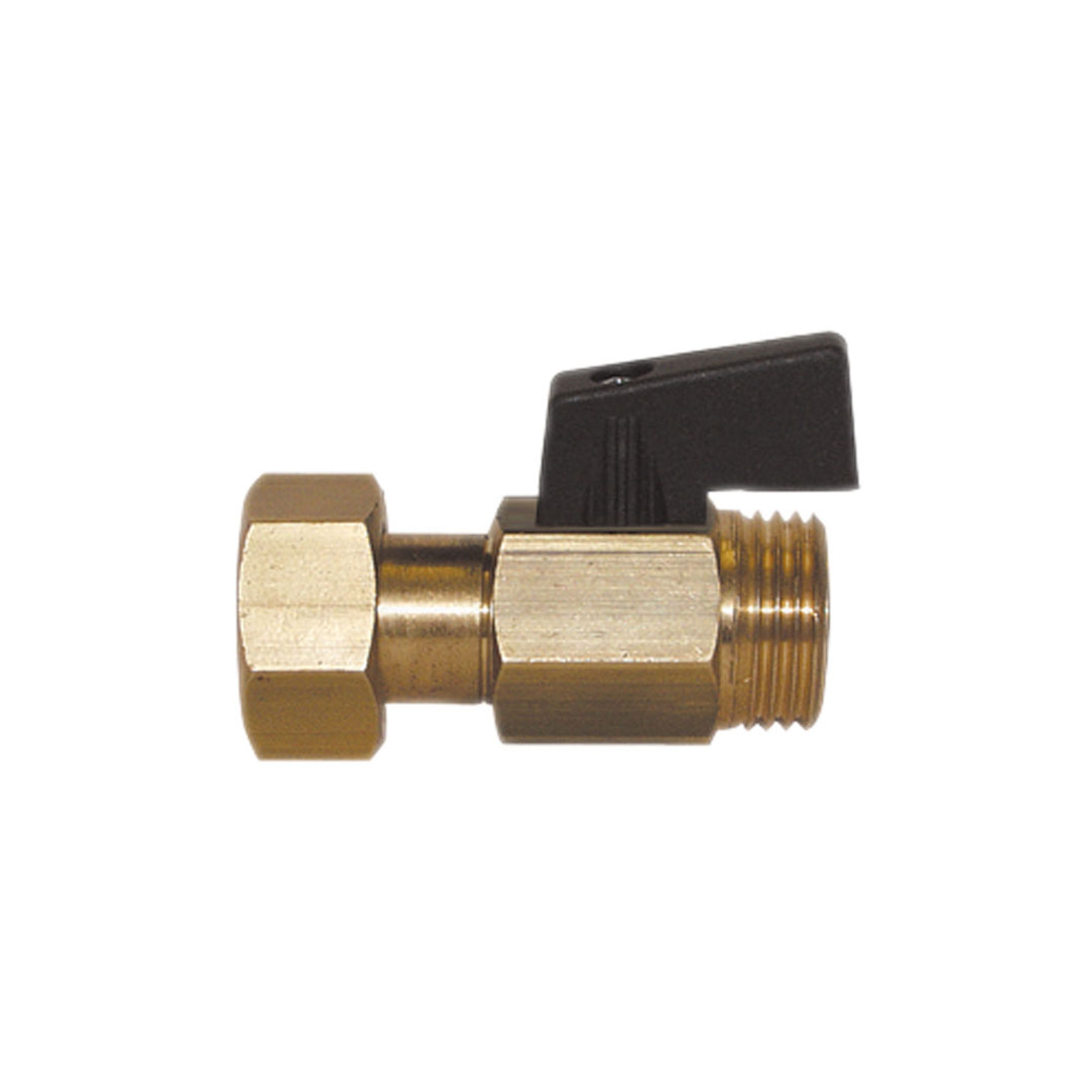 PB Tub - Vanne à sphrère laiton monobloc FM 1/2" pour portée plate- Poignée ABS