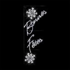 Festilight - Motif poteau Bonnes Fêtes, H3mxL1,2m, LED blanc pétillant, 230V