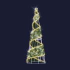 Festilight - RIBBON TREE - Sapin ruban Vert H4m x Ø1m - LED blanc chaud pétillant -230V
