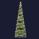 Festilight - RIBBON TREE - Sapin ruban Vert - H6m x Ø2m - LED blanc chaud pétillant -230V