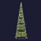 Festilight - RIBBON TREE - Sapin ruban Vert - H8 x Ø2,7m- LED blanc chaud pétillant - 230V