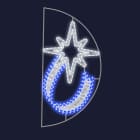 Festilight - ETOILE THETIS- Motif candelabre H1.3x0.9m-Structure Impr.3D- LED blanc/bleu-230V