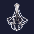 Festilight - Chandelier Motif Français Néon Blanc froid H185 - Largeur 125cm