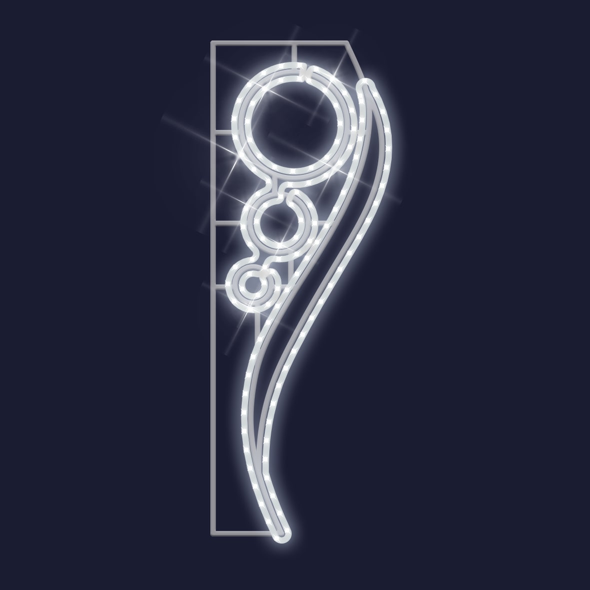 Festilight - LILA - Motif candélabre H1,2mxL0,4m - Structure Impr.3D - LED blanc - 230V