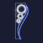 Festilight - LILA - Motif candélabre H1,2mxL0,4m - Structure Impr.3D - LED blanc/Bleu - 230V