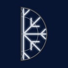 Festilight - SNOWFLAKE - Motif NEON Blanc Froid - H1,6MxL 0,8M - Structure ABS - 230V