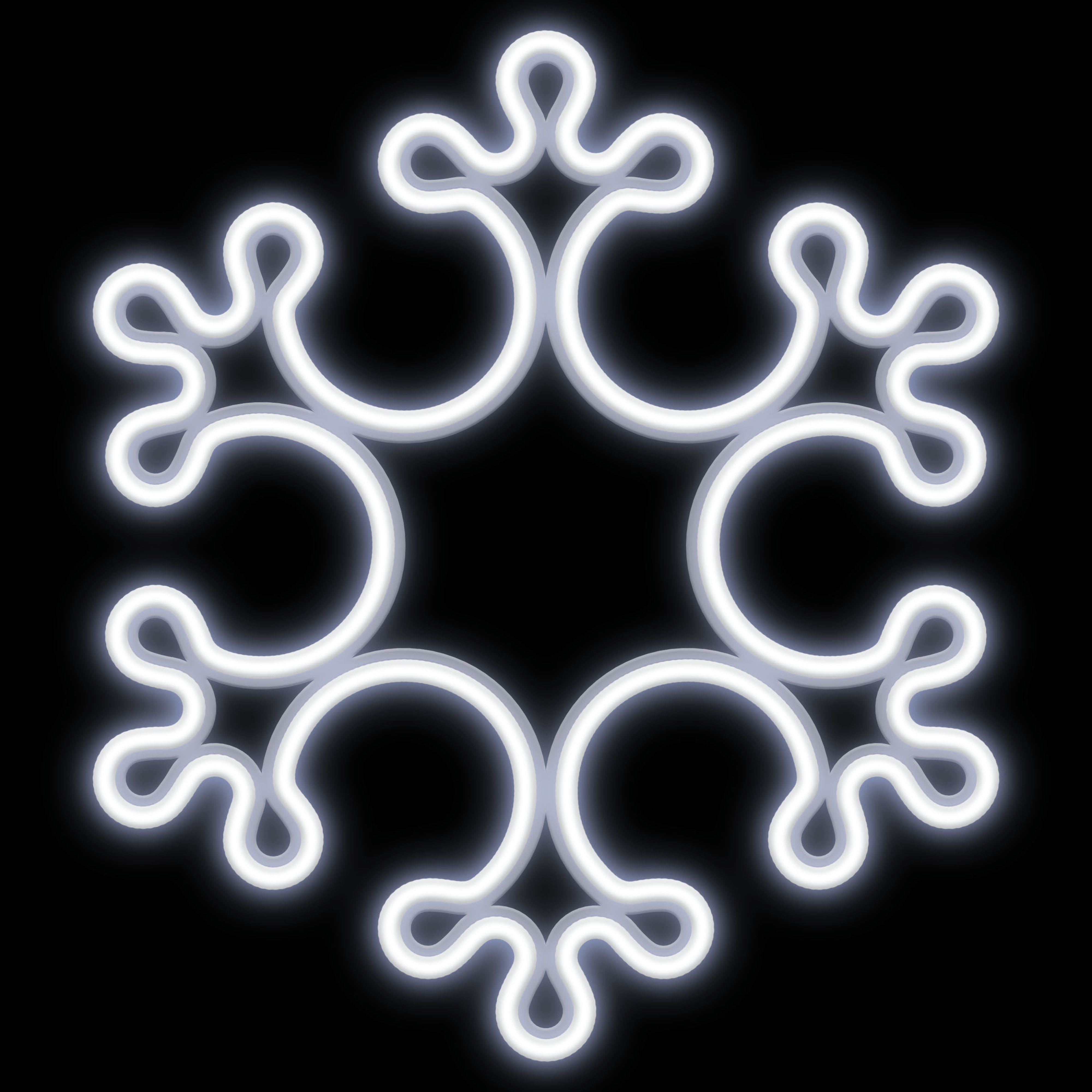 Festilight - KANNIK-Le Motif Français, motif Flocon H0,33xL0,38m, Cordon Néon