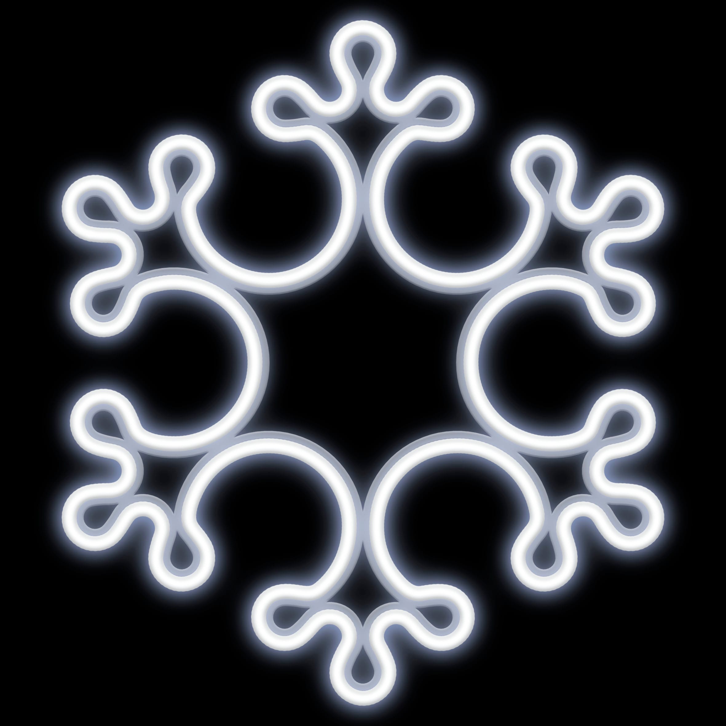 Festilight - KANNIK-Le Motif Français, motif Flocon H0,33xL0,38m, Cordon Néon