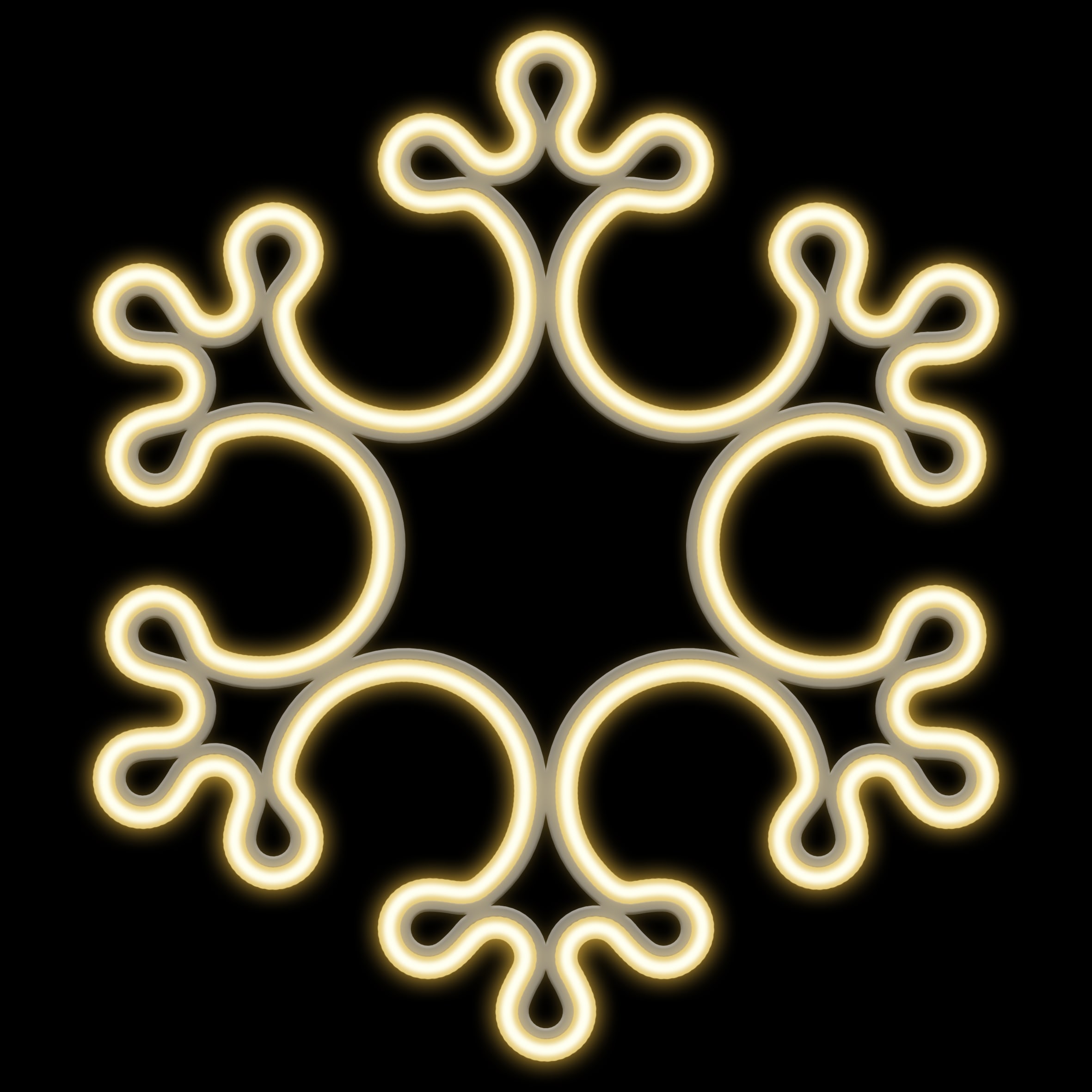 Festilight - KANNIK-Le Motif Français, motif Flocon H0,33xL0,38m, Cordon néon