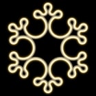 Festilight - KANNIK-Le Motif Français, motif Flocon H0,33xL0,38m, Cordon néon