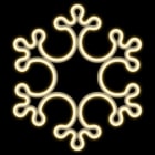 Festilight - KANNIK-Le Motif Français, motif Flocon H0,33xL0,38m, Cordon néon