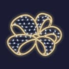 Festilight - France-Le Motif Français, Motif H0,94xL1,23m, Néon blanc chaud et LED blanc