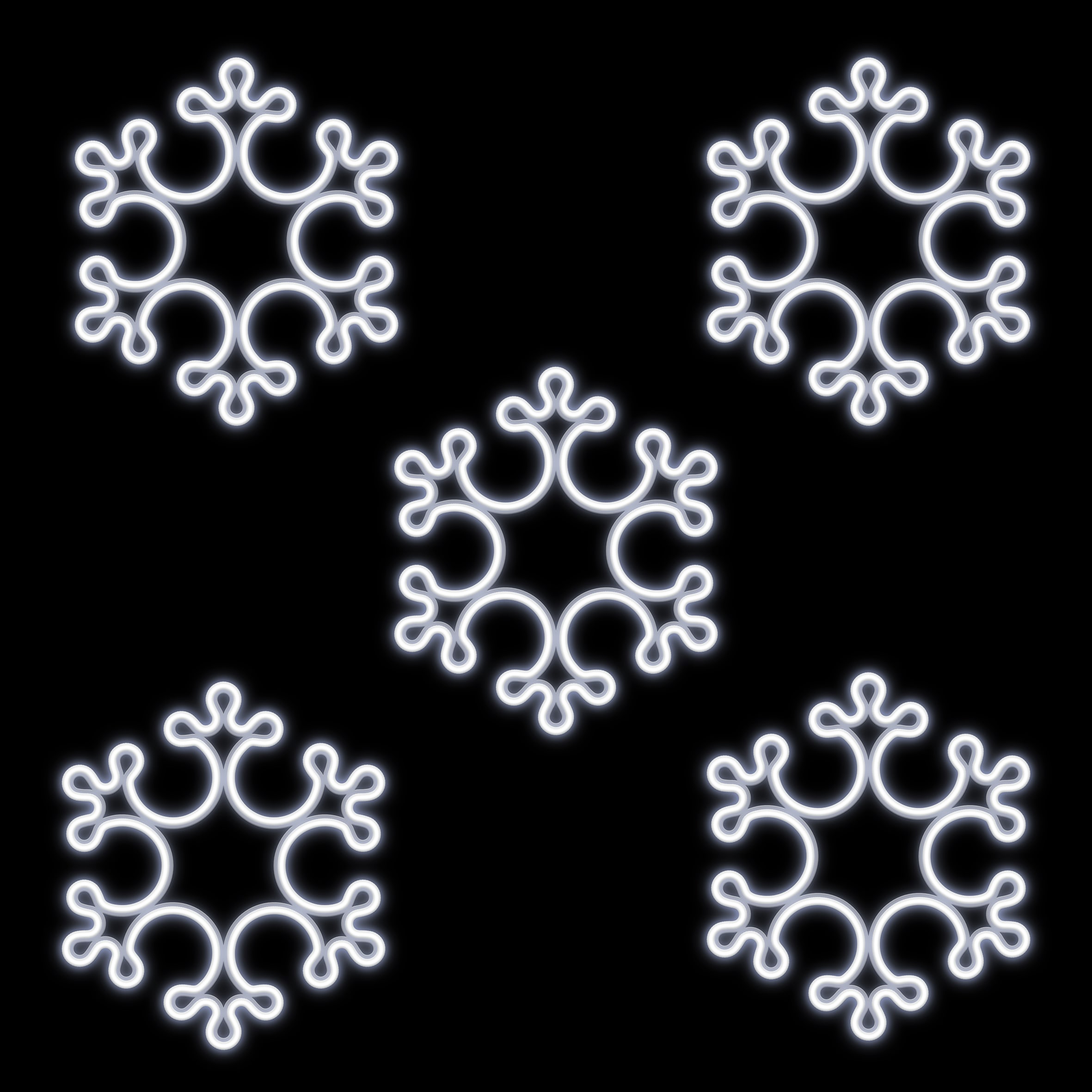 Festilight - KANNIK-Le Motif Français, kit 5 flocons H0,33xL0,38m, LED blanc