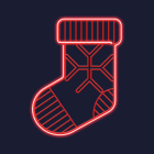 Festilight - GERMAINE - Le Motif Français - Chaussette H57xL43cm - Néon Rouge - 230V