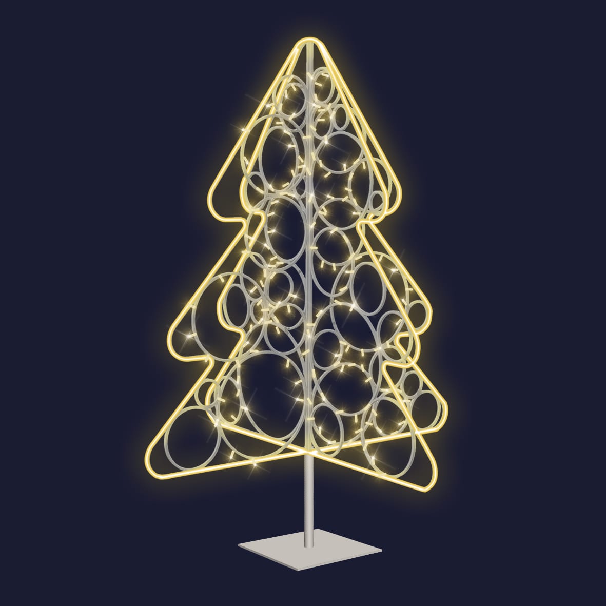 Festilight - FELIX - LMF - Sapin 3D - H1,5m - Néon et guirlande pétillante blanc chaud