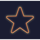 Festilight - STELLA - LMF - Motif à suspendre étoile - H0,59xL0,59m - Néon blanc chaud - 230V