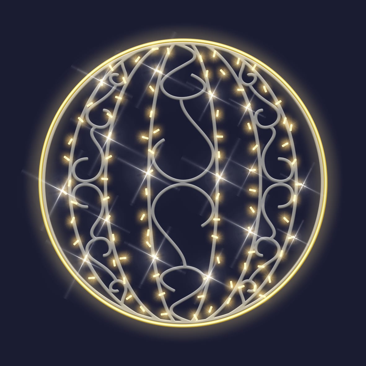 Festilight - JEAN - LMF - Boule 2D - H0,96 xL0,96M - Néon blanc chaud -230V