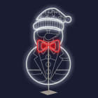Festilight - GASTON - LMF - BONHOMME DE NEIGE H1.48 x L0.86M - Néon blanc et rouge