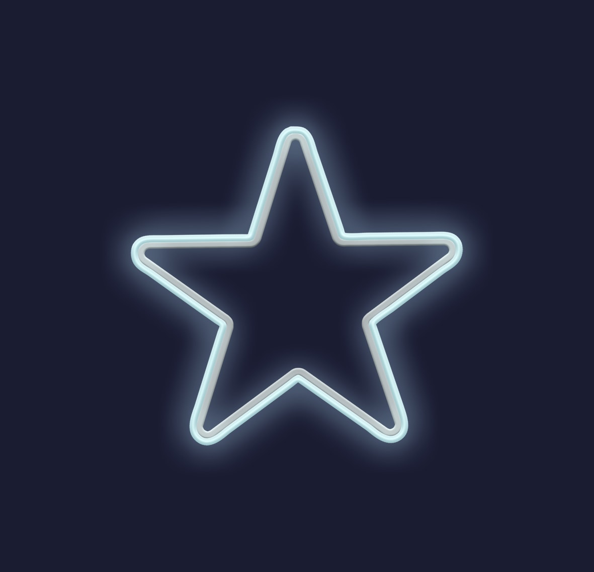 Festilight - AMELIE - Le Motif Français - Motif ETOILE H28xL28cm - Néon BLANC FROID - 230V