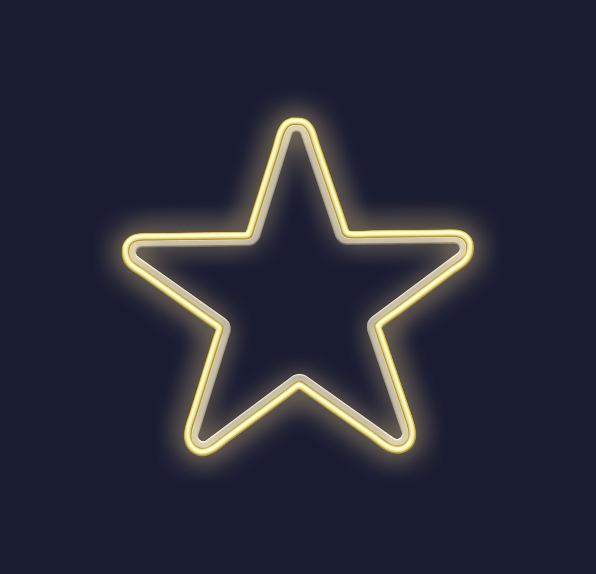 Festilight - AMELIE - Le Motif Français - Motif ETOILE H28xL28cm - Néon BLANC Chaud - 230V