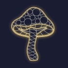 Festilight - FLORENTIN -Petit Champignon Impression 3D - H89x72cm - NEON BLANC CHAUD - 230V