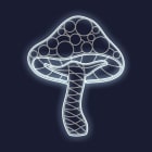 Festilight - FLORENTIN -Grand Champignon Impression 3D - H1,43MxL1,15M - NEON BLANC FROID - 2