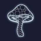 Festilight - FLORENTIN -Grand Champignon Impression 3D -H1,43MxL1,15M -NEON BLANC FROID -230V