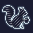 Festilight - LEOPOLD - Ecureuil motif impression 3D - H65xL77cm - NEON BLANC FROID - 230V