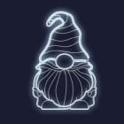 Festilight - ALPHONSE - Grand Gnome impression 3D -H95xL57cm - NEON BLANC FROID - 230V