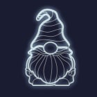 Festilight - ALPHONSE - Grand Gnome impression 3D -H95xL57cm - NEON BLANC FROID - 230V