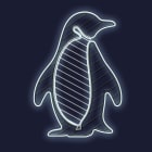 Festilight - EDOUARD - Pingouin impression 3D - H1,2xL89cm - NEON BLANC FROID - 230V