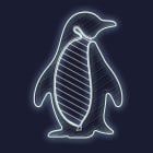 Festilight - EDOUARD - Pingouin impression 3D - H1,2xL89cm - NEON BLANC FROID - 230V