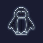 Festilight - OCTAVE - Pingouin impression 3D - H67xL62cm - NEON BLANC FROID - 230V