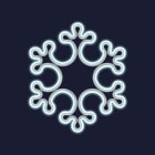 Festilight - SUPER KANNIK-Motif Flocon -Néon blanc froid -Structure Impression 3D-D.65cm