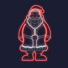 Festilight - ANATOLE - Père Noel H1M50xL0,90M - NEON BLANC FROID / ROUGE - 230V