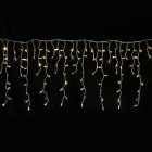 Festilight - Rideau stalactite, Authentic, H.0,80xL.4,50m, caps D8mm, 280 LED blanc chaud pet