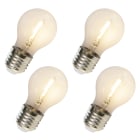 Festilight - MONTMARTRE - Lot 4 ampoules E27 verre transparent - LED Blanc chd -36V-Ht 12cms