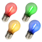 Festilight - MONTMARTRE - Lot 4 ampoules E27 verre Multico - LED Blanc chaud -36V-Ht 12cms