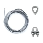 Festilight - Câble, rouleau 50m en acier non gainé Ø 6mm + 10 cosses coeur + 10 serre cables